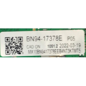 MAIN PARA SMART TV SAMSUNG QLED 4K RESOLUCION (3840 X 2160) / NUMERO DE PARTE BN94-17378E / BN41-02989A / BN97-19316J / BN9417378E / 17378E / NUMERO DE PANEL CY-QB055HGHV1H / DISPLAY ST5461D11-7 VER.2.1 / MODELO QN55Q60BDF / QN55Q60BDFXZA CA01